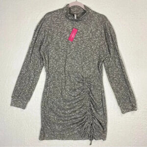 Women's‎ Mock Turtleneck Cinched Bottom Sweater Mini Dress -Xhilaration Size XL